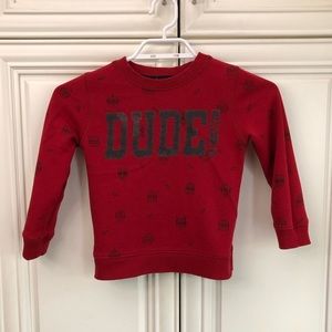 Dude superhero kids sweatshirt
